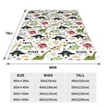thumbnail image 3 of Pofeuu Dinosaur Print Ultra-Soft Micro Fleece Blanket,for Bed Or Sofa,All Season Throw Blankets Flannel Blanket-50"x40", 3 of 7