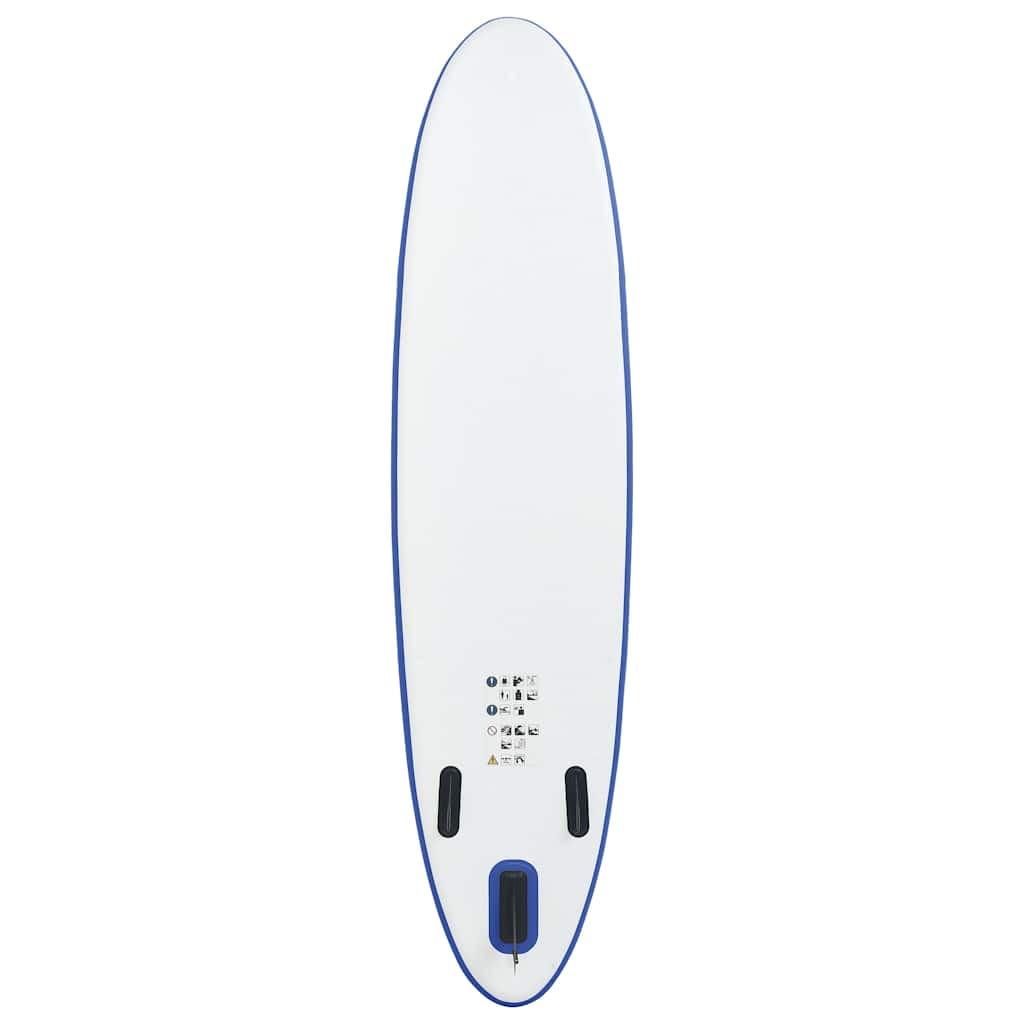 vidaXL Stand Up Paddle Board Set SUP Surfboard Inflatable Blue and White