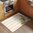 thumbnail image 2 of Pastoral Flower Pot Front Door Rugs 2x3 ft Warmth As A Quiet Symphony Yellow Striped Small Rug for Entryway Non Slip Washable Bathroom Door Mat Absorbent Floor Mat for Indoor Entrance, 2 of 9