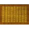 thumbnail image 1 of Ahgly Company Machine Washable Indoor Rectangle Abstract Yellow Modern Area Rugs, 8' x 10', 1 of 4