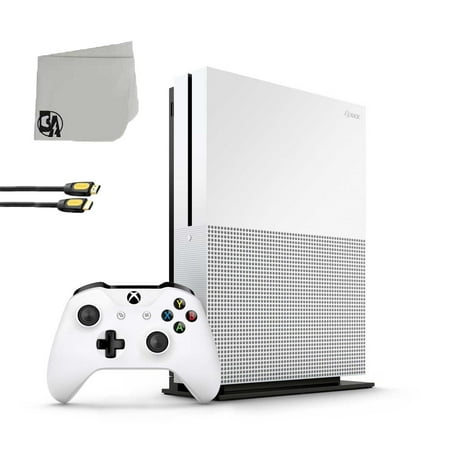 Microsoft 234-00051 Xbox One S White 1TB Gaming Console with BOLT AXTION Bundle Refurbished