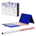 thumbnail image 1 of BalanceFrom Tapis de Gymnastique Pliant à 4 Panneaux de 10 X 4 Pieds avec Rembourrage de 2 Pouces et Ensemble d'Entraînement à Poutre d'Équilibre Pliable de 8 Pieds pour la Maison Ou le Gym, Étoiles/rayures, 1 of 12