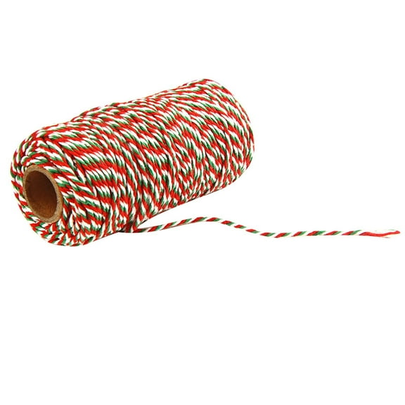 Hewann Diy Cotton Cord Colorful Cotton Rope - 2mm Thick Hand Woven Tapestry Rope for Crafts, Gardening, and Décor - 100m Roll - Biodegradable & Durable DIY String - for Artisans