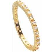 Women's Sterling Silver Round Cubic Zirconia Eternity Band