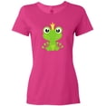 thumbnail image 3 of Inktastic Cute Frog, Green Frog, Frog Prince, Crown Women's T-Shirt, 3 of 5