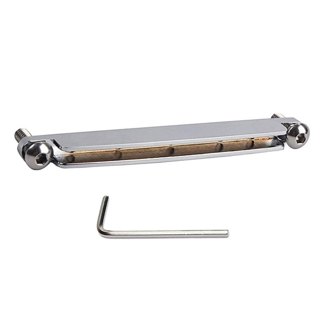 1pc Steel Acoustic Guitar Bridge Adjustable Saddle Rail Repair Replace Old Accs