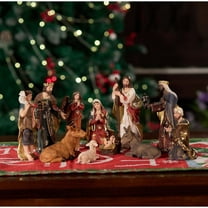 Nativity Set Christmas Indoor 11 Piece 6 Inch Scene Statue Figurines Jesus Manger Crib Ornament Church Xmas Gift Home Catholic Religious Decoration