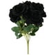 thumbnail image 1 of GOOHOCHY Ramo artificial de 9 ramas para Halloween, rosas negras, flores falsas, 1 of 8