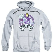 MASTERS OF THE UNIVERSE/SKELETOR-ADULT PULL-OVER HOODIE-ATHLETIC HEATHER-XL