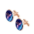 thumbnail image 2 of Flamingo Stylish Shirt Clip and Cufflink Set Made of Stainless Steel for Formal Attire, 2 of 6