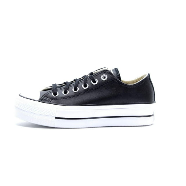 Converse Espadrilles Chuck Taylor All Star Lift Clean pour Femmes, Noir/noir/blanc, 7