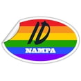 thumbnail image 2 of Nampa ID Idaho Canyon County Rainbow Pride Flag 6 Stripes Pride Flag Euro Decal Bumper Sticker 3M Vinyl 3" x 5", 2 of 3