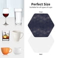 thumbnail image 6 of Lsque Sunflowers Pattern 4" Drink Coasters Set of 4, PVC Leather Absorbent Coasters, Table Coaster Set Decorative Coffee Cup Coasters Housewarming Gift -Hexagon, 6 of 6