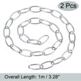 thumbnail image 2 of Uxcell 3.2mm Thick 1m Long Pendant Light Fixture Chains Silver 2 Pack, 2 of 5
