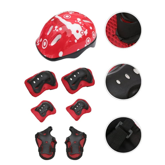 PartyKindom Outdoor Sports Protective Gear Red Shape 7-Pcs