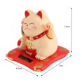 thumbnail image 2 of Maneki Neko Solar Powered Lucky Cat Happy Cat Waving Arm Fortune Cat Yellow, 2 of 5