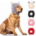 thumbnail image 6 of Cartoon Bear Ear Knit Hat for Dogs Lovely Small Dog Costume Hat for Halloween Birthday Party Dogs Hat Cat Cosplay Props, 6 of 13