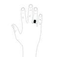 thumbnail image 3 of Bling Jewelry Mens Elegant Mens Silver Ring Black Onyx Gemstone  Rectangle Signet Design, 3 of 4