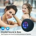 thumbnail image 2 of Bathroom Waterproof Wireless Bluetooth Speakers with LED Light, Portable Wireless Mini Speaker, Shower Speaker, with Suction Cup and Mic, Waterproof, for Shower, Travel, Pool (Green), 2 of 8
