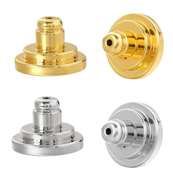 Earring Backs for Droopy Ears, JIACHARMED Big Earring Lifters Supports Backs for Studs Heavy Earrings Large Locking Earring Backings Replacement 4pcs Backstop Secure Comfortble Stopper,Mixed Color