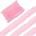thumbnail image 1 of 10 Yards Double Ruffle Lace Trim 1-3/4 Inch(46mm) Pleated Flower Lace Edge Ribbon Pink Voile Gathered Edging Trimming Sewing Applique for DIY Crafts Wedding Costume Garment Accessory, 1 of 8