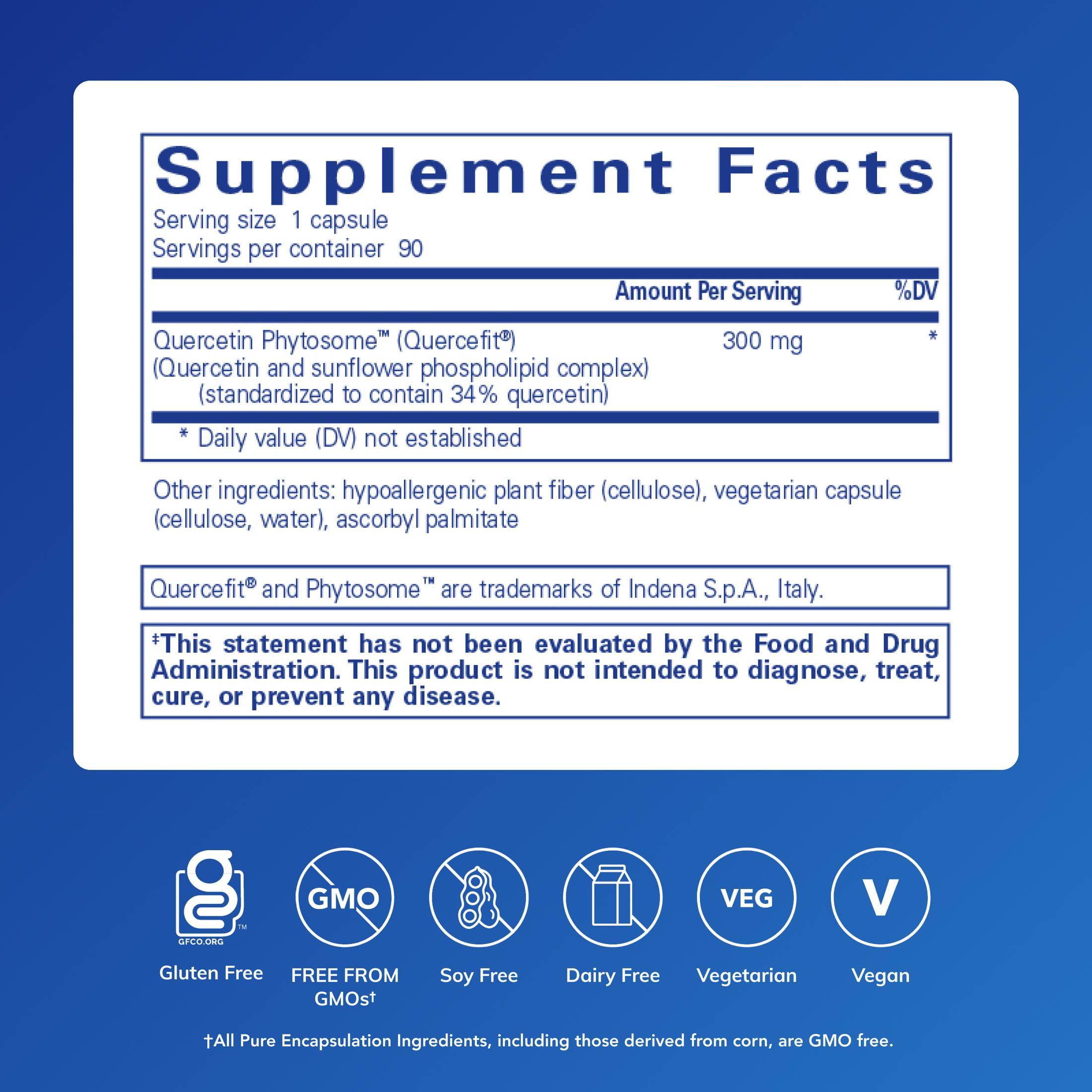 Pure Encapsulations Quercetin UltraSorb | Enhanced-Absorption Cellular, Immune, and Cardiovascular Support* | 90 Capsules