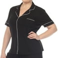 thumbnail image 4 of White Mark Women's Solid Short Pajama Set, 4 of 6