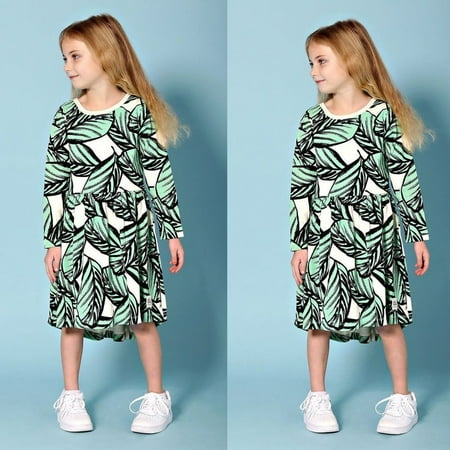 

Christmas Toddler Kid Baby Girls Xmas Wildlife Print Costume Floral Dresses