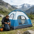 thumbnail image 5 of 3-4 Person Instant Pop-Up Camping Tent, Waterproof 210D Oxford Fabric – Lightweight Backpacking Tent for Hiking, Beach & Family Camping, 5 of 6