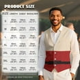 thumbnail image 7 of Yuyamidu Santa Claus Clothes Men's Suit Vest Slim Fit Formal Dress Waistcoat Christmas Casual Business Vests for Suit or Tuxedo with Adjustable Back Strap, Size 3XL, 7 of 7