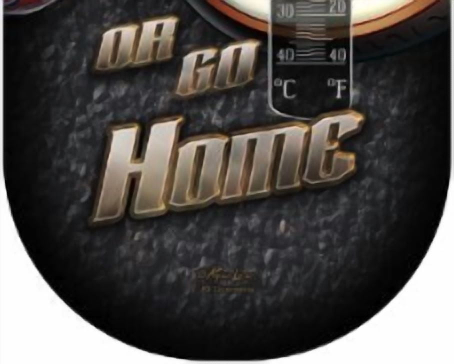 Thermometer Hanging Metal ~22 Gauge Metal Lithograph Print Measures 5" x 17" Indoors or Outdoors {Go Big or Go Home}