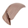 thumbnail image 1 of Gorra de mujer de algodón de seda de alta elasticidad con fondo cilíndrico monocromático, 1 of 5