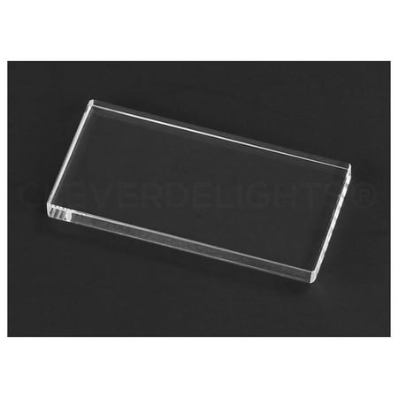 Keeomi 1  x 2  Rectangle Glass Tiles - Clear - 10 Pack