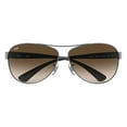 thumbnail image 2 of Ray-Ban Men's Gradient Active RB3386-004/13-67 Silver Aviator Sunglasses, 2 of 5