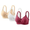 thumbnail image 3 of Bras for Women, Women's High Support Full Coverage Racerback Sports Bra 3PCS Women's Bra Soild Color Underwear Bra Everyday Underwear High Impact Workout with Removable Pads & Wide Straps, 3 of 8