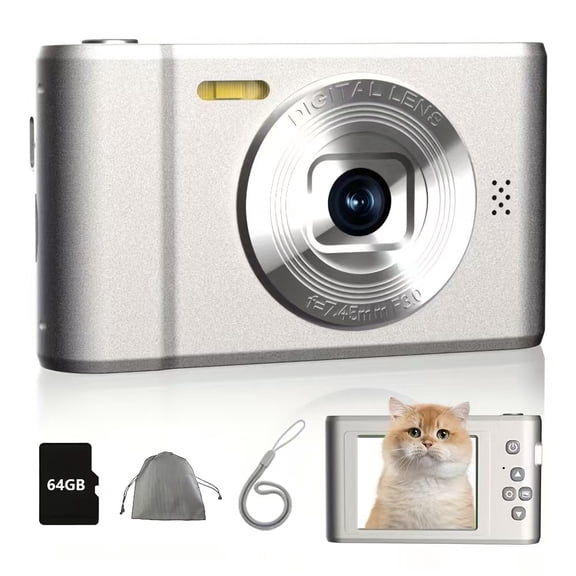 FUNNY PANDA Digital Camera 4K Autofocus Camera,3.8 Inch HD Screen Compact Portable Mini Digital Camera,Compact Portable Point and Shoot Camera for Boys Girls Teens Beginner for Photography