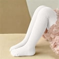 thumbnail image 5 of Toddler Baby Girl's Ribbed Tights Seamless Stretchy Knit Pantyhose Footed Leggings Comfortable Breathable Cotton Bottoms for School Dance Party Dress Daily Wear, 5 of 9
