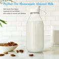 thumbnail image 5 of Syntic 2 Pack Glass Milk Bottle with 2 Dispenser Caps, Airtight Heavy Duty Screw Lid. 32 Oz Reusable Glass Water Jug with 3 Lids Breast Milk Pitcher, Buttermilk, Nut, Juice, Syrup, Coffee Creamer, 5 of 9