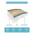 thumbnail image 5 of Quilts Twin Size, Farmhouse Aqua Brown Soft Comforter Bedding Set for Bed, Vintage Wooden Striped Lightweight Quilted Bedspread with Pillow Cover(2 Pieces) for All Season, 68x86 Inch, 5 of 6