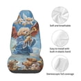 thumbnail image 4 of Disketp Dog Angel Ascension Car Seat Covers Universal Front Seat Coves for Car Accessories ,Padded Car Covers for Automotive, SUV, Truck, and Van, 4 of 5