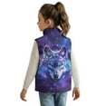 thumbnail image 3 of Pzuqiu Wolf Kids Zip Up Vest Size 5-6 Soft Lightweight Stretchy Warm Soft Outerwear Jacket with Pockets Comfortable Fall Outerwear Versatile Practical for Everyday Wear, 3 of 7