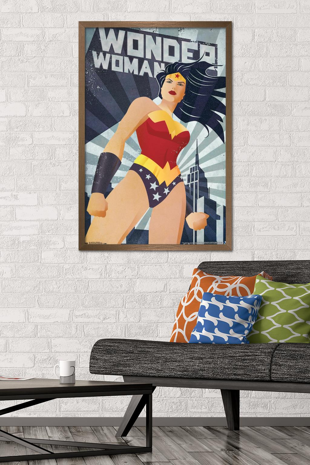 DC Comics - Wonder Woman - ConstructiVism Wall Poster, 22.375" x 34", Framed