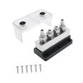 thumbnail image 3 of Bloque de distribución de 4 pernos y barra colectora de 600 A, 12 V-48 V, accesorio profesional para embarcaciones Negro, 3 of 9