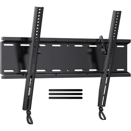 MountFTV Tilting TV Wall Mount Bracket Low Profile for 23-70 inch Screen TVs with 400x400mm, Holds up to 115lbs