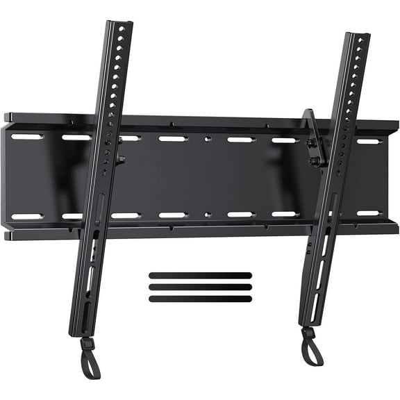 MountFTV Tilting TV Wall Mount Bracket Low Profile for 23-70 inch Screen TVs with 400x400mm, Holds up to 115lbs