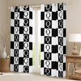 thumbnail image 2 of Castle Fairy Teenagers Monogrammed Letter Blackout Curtains Set of 2 (52x84 Each),Geometric Plaid Window Curtains,Alphabet Lattice Curtains and Drapes,Lightweight Room Decor, 2 of 6