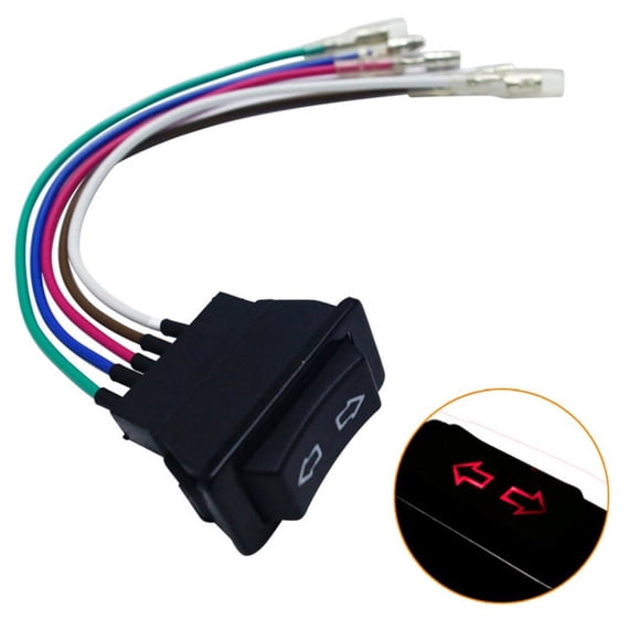 Langgg Voiture Intérieur Bouton de Commande de la Vitre Électrique avec Indicateur Contrôleur Automobile Pièce de Rechange Accessoire d'Entretien Rouge Rouge