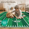 thumbnail image 4 of ODIKA 8'x10' Washable Area Rug Durable, Non-Slip Football Sport Design With Gridiron Yard Lines And Team Pennant Motif for Living Room, Under Sectional, Family, 4 of 7