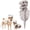 #B, variant on Dinosaur Skeleton Pet Costume, Pet Dinosaur Costume (#A,Medium) | Plush Halloween Pet Hood Outfit for Cats and Dogs, Adjustable Soft Dino Outfit for Halloween & Dress-Up Play