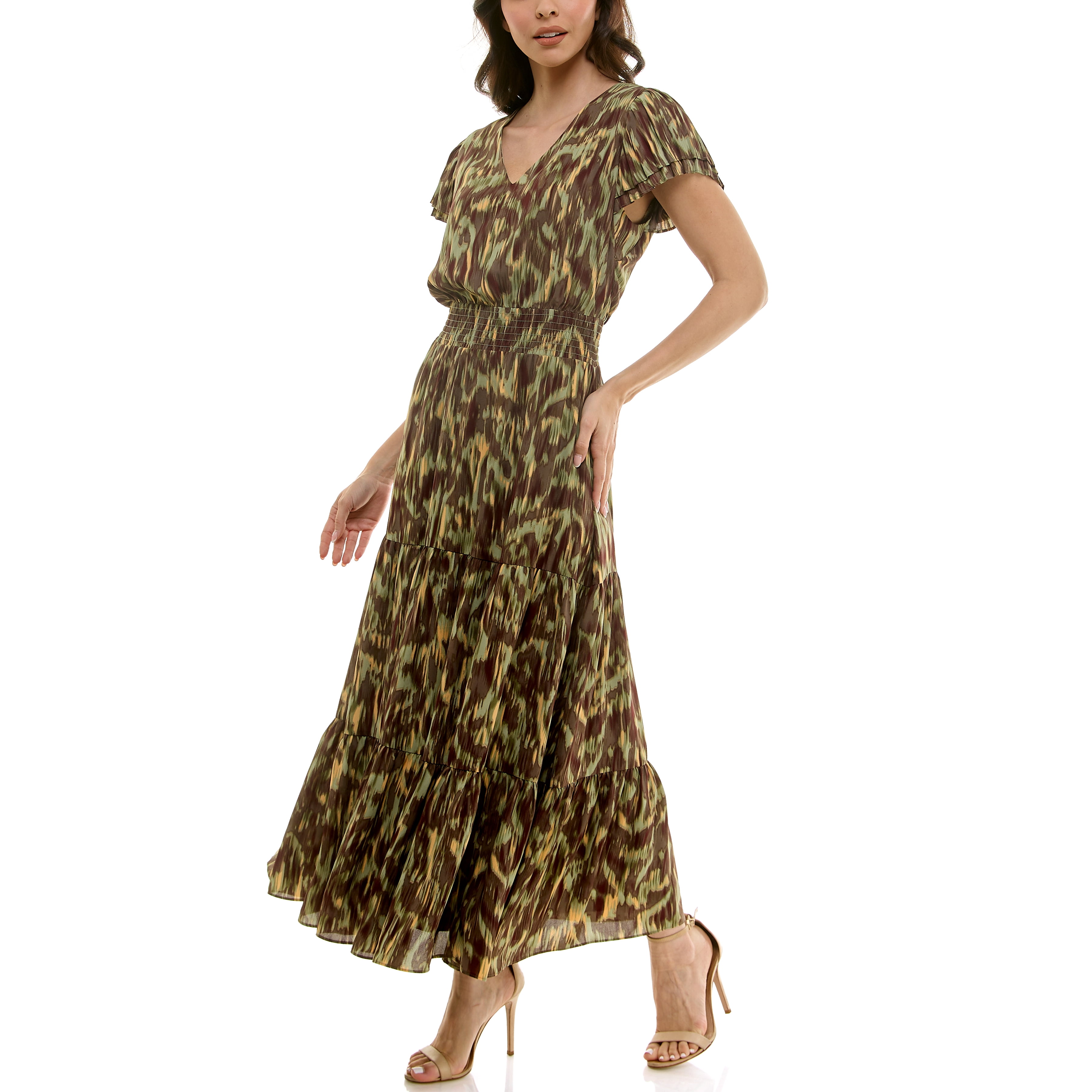 Nanette Lepore Women's Flutter Sleeve Midi Dress, Sizes XS-XXXL